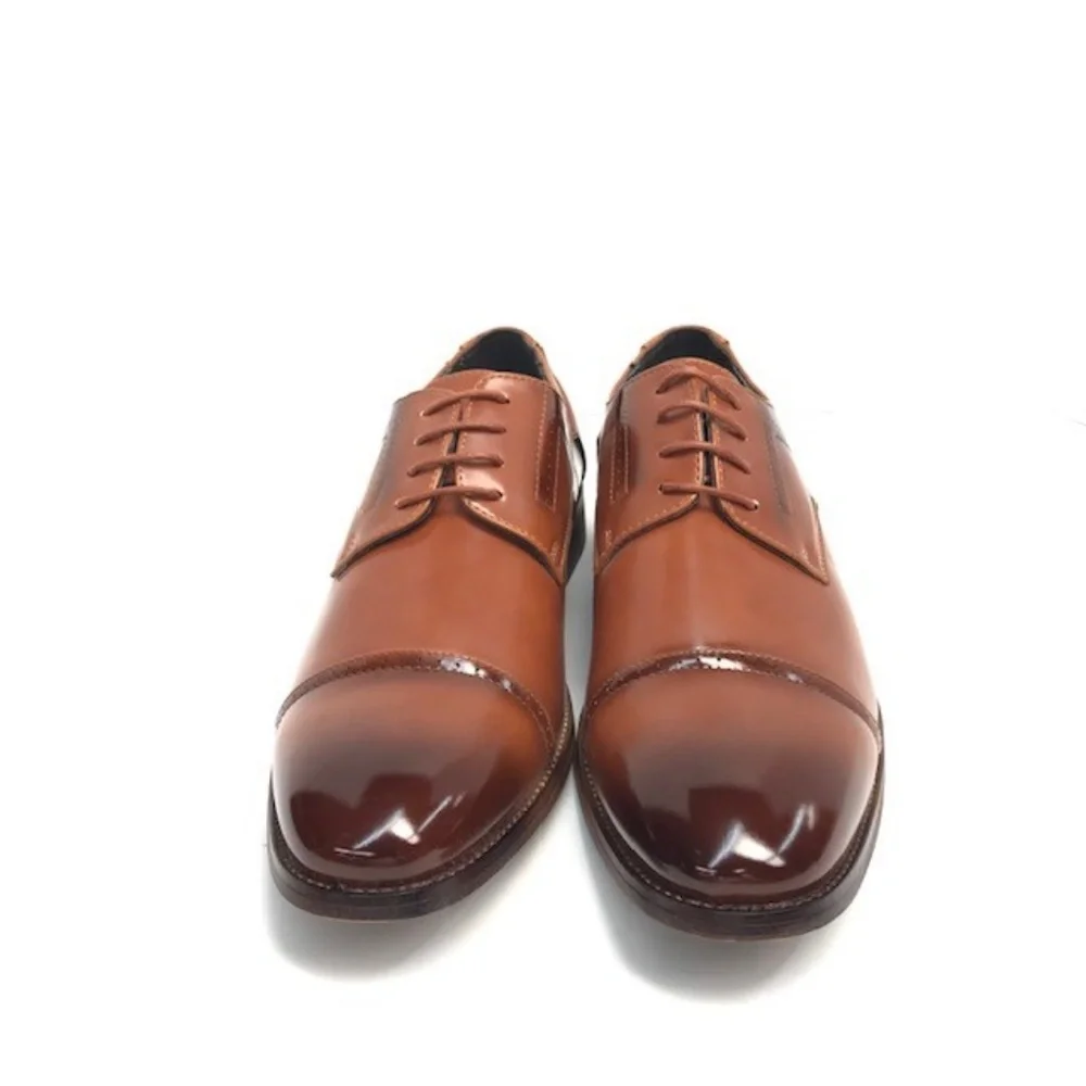 Amali Men's Tan Dress Shoes Oxfords Leather Lined Cap Toe Sizes 9.5 - 13